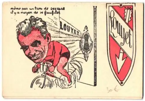 Kalender Charleroi 1950, Leon Louyet, Radfahrer, Rennrad