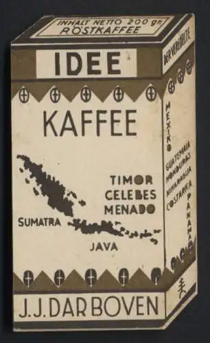 Kalender 1936, Idee Kaffee, J. J. Darboven, Notizblock mit Kalender