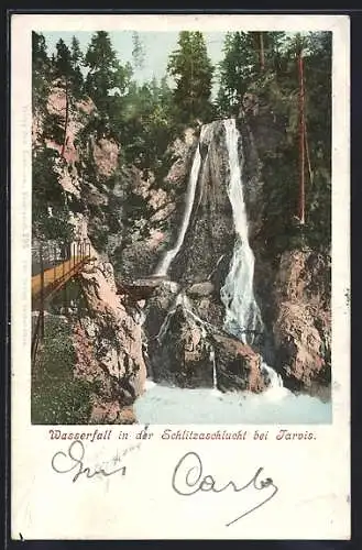 AK Tarvis, Wasserfall in der Schlitzaschlucht