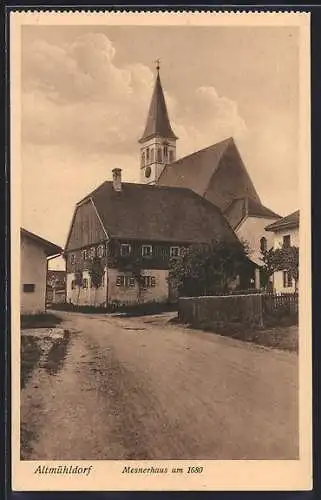 AK Altmühldorf, Mesnerhaus mit Kirche