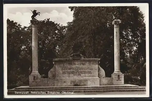 AK Darmstadt, Hessisches Dragoner-Denkmal