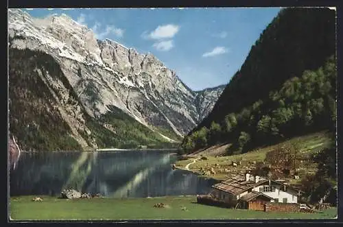 AK Königsee-Obersee / St. Bartholomö, Salettalpe gegen Watzmann