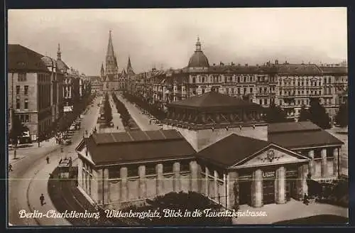 AK Berlin-Charlottenburg, Wittenbergplatz mit U-Bahnhof und Tuentzienstrasse aus der Vogelschau