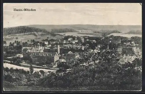 AK Hann.-Münden, Ortsansicht aus der Vogelschau