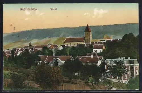 AK Bad Bibra, Totalansicht mit Kirche