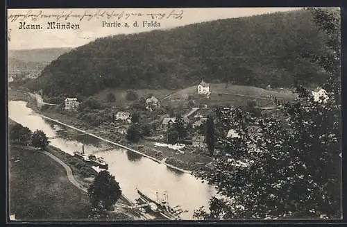 AK Hann.-Münden, Partie an der Fulda