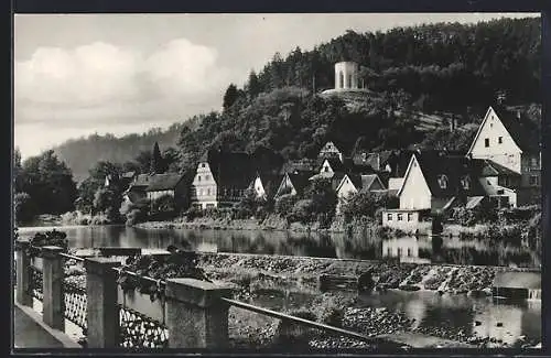 AK Gernsbach im Murgtal, Uferpartie