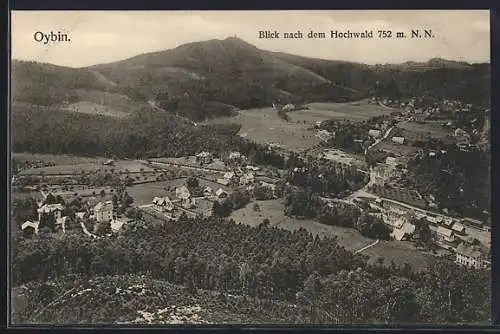 AK Oybin, Blick vom Töpfer auf den Ort