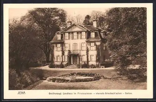 AK Jena, Grossherzogl. Landhaus im Prinzessinnen-Garten