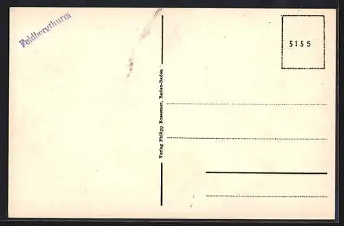 AK Feldberg / Schwarzwald, Gasthaus zum Feldbergturm mit Wegweiser