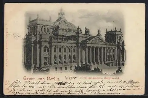AK Berlin-Tiergarten, Reichstagsgebäude, Hauptansicht