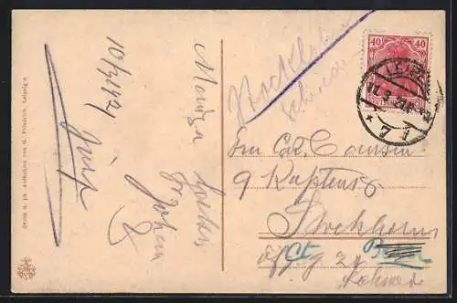 AK Leipzig, Neues Rathaus mit Umgebung