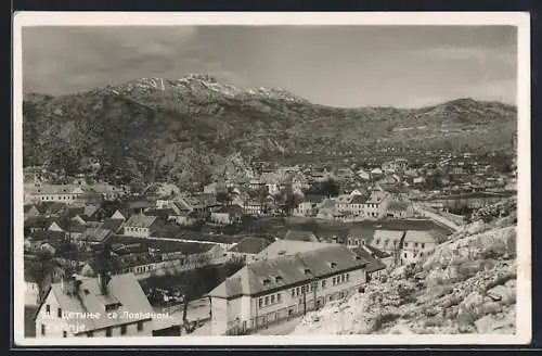 AK Cetinje, Ortsansicht mit Bergpanorama