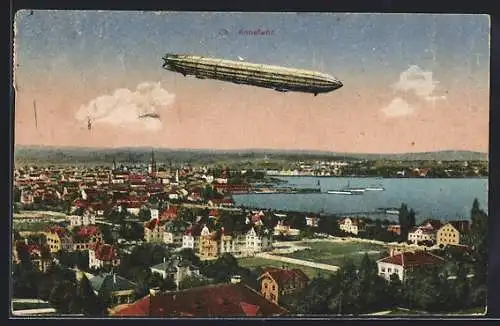 AK Konstanz, Zeppelin über der Stadt