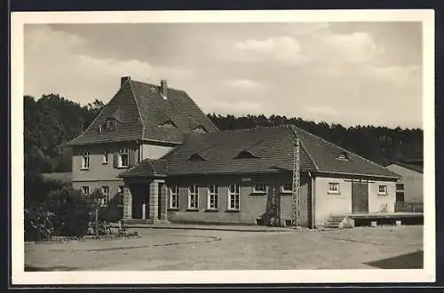 AK Bad Buckow, Eingang zum Bahnhof