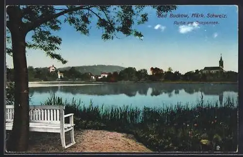 AK Buckow / Märk. Schweiz, Partie am Griepensee