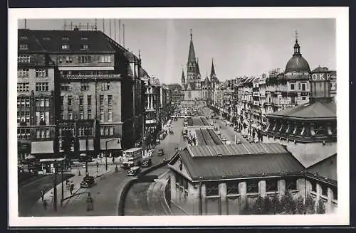 AK Berlin-Schöneberg, Tauentzienstrasse mit Blick zur Kaiser Wilhelm Gedächtniskirche