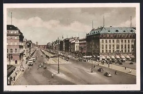 AK Berlin, Unter den Linden mit Häusern