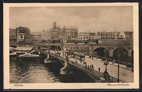 AK Berlin-Mitte, Jannowitzbrücke, Strassenbahn