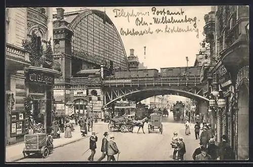 AK Berlin, Bahnhof Friedrichstrasse mit Zigarrengeschäft