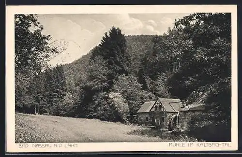 AK Bad Nassau / Lahn, Mühle im Kaltbachtal