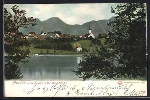 AK Murnau /Staffelsee, Ortsansicht von der Bonifacius Kapelle