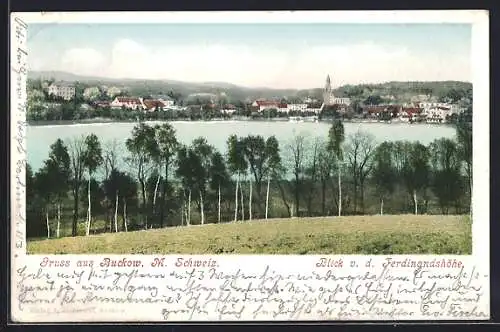 AK Buckow / Märk. Schweiz, Panoramablick v. d. Ferdinandshöhe