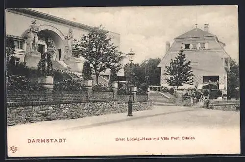 AK Darmstadt, Ernst Ludwig-Haus und Villa Prof. Olbrich