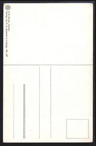 AK Johann Wolfgang von Goethe mit einem Brief