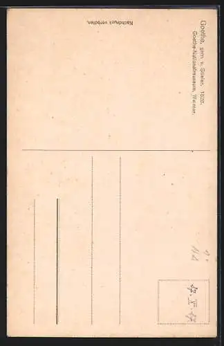 AK Portrait von Goethe