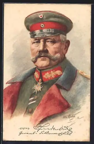 AK Portrait Paul von Hindenburg in Uniform