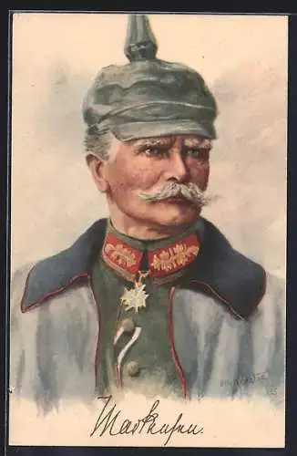 Künstler-AK Generalfeldmarschall von Mackensen in Uniform