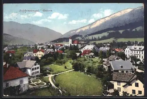 AK Goisern, Ortsansicht aus der Vogelschau