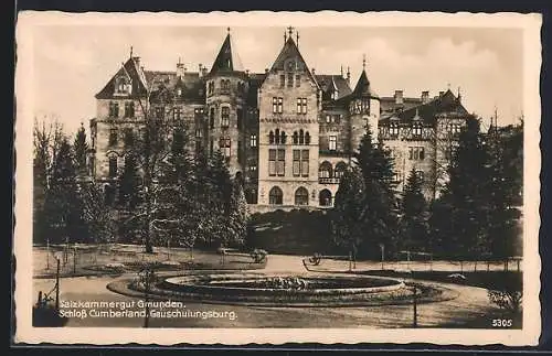 AK Gmunden /Salzkammergut, Schloss Cumberland, Gauschulungsburg