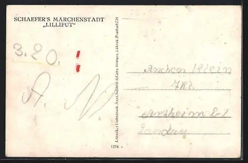 AK Schaeffer`s Märchenstadt Lilliput, Vier tanzende Liliputaner