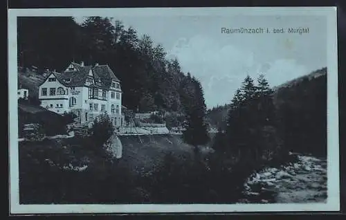 AK Raumünzach, das Gasthaus am steinernen Bach