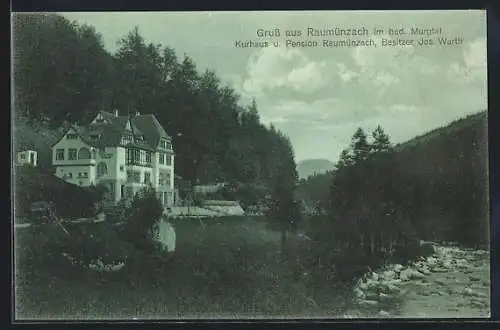 AK Raumünzach / Murgtal, Hotel Kurhaus Jos. Warth