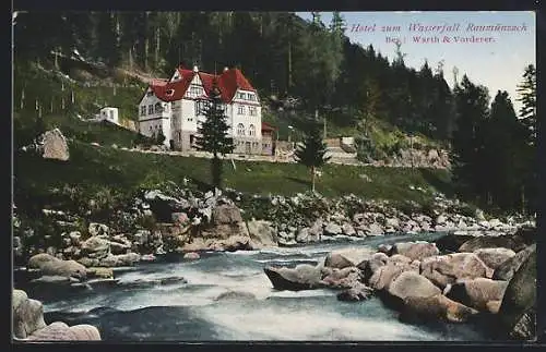 AK Raumünzach, Hotel zum Wasserfall, Bes. Warth & Vorderer