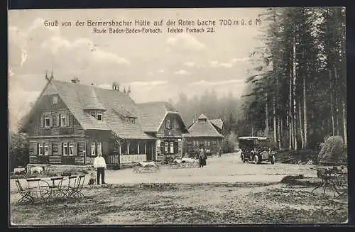 AK Bermersbach / Forbach, Gasthaus Bermersbacher Hütte auf der Roten Lache