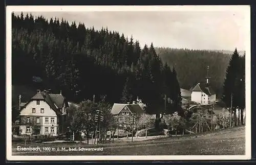 AK Eisenbach / Schwarzwald, Ortspartie mit Kirche