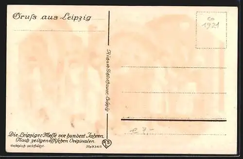 Künstler-AK Leipzig, Leipziger Messe vor hundert Jahren, Ankunft der Russen