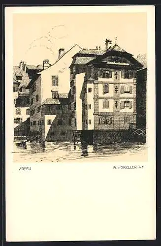 Künstler-AK Luzern, Alt-Luzern, Zöpfli