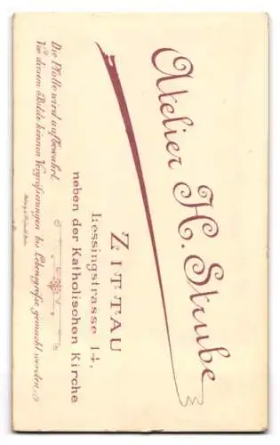 Fotografie Atelier H. Strub, Zittau, Lessingstrasse 14, Porträt einer Frau in eleganter Kleidung