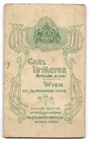 Fotografie Carl Th. Meyer, Wien, Burggasse 116, Porträt eines Mannes mit Schnurrbart