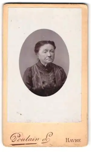 Fotografie Poulain, Havre, Rue Thiers 23, Portrait einer älteren Dame