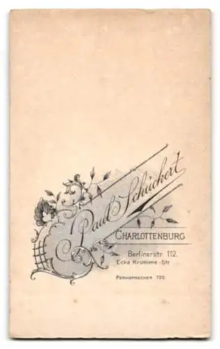 Fotografie Paul Schückert, Charlottenburg, Berlinerstr. 112, Porträt eines eleganten Herrn