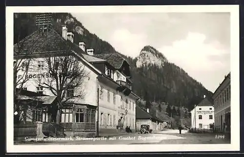 AK Gusswerk, Strassenpartie mit Gasthaus Bogensberger