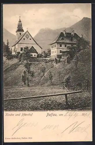 AK Palfau, Kirche und Pfarrhof