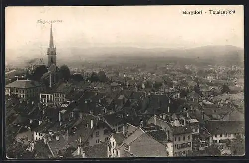 AK Burgdorf, Totalansicht mit Kirche und Technikum