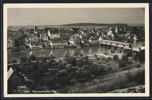 AK Diessenhofen /Thg., Teilansicht mit Brücke